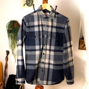 J. Crew Wallace & Barnes Plaid Heavy Work Shirt Jacket Wool Coat XS